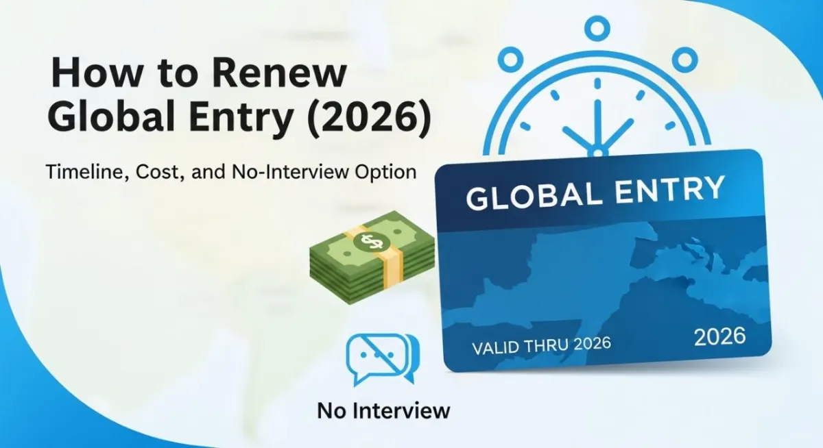 Global Entry Renewal 2026: Fee, Timeline, Interview